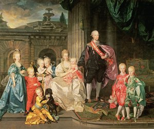 Leopold I, groothertog van Toscane (1747-92) (later Leopold II, keizer van Oostenrijk, 1790-92) met zijn vrouw Maria Ludovica en hun kinderen waaronder Franz (later keizer Franz II), 1776